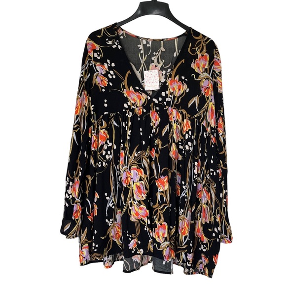 Free People Onyx Print Bella Peasant Tunic - Picture 4 of 7